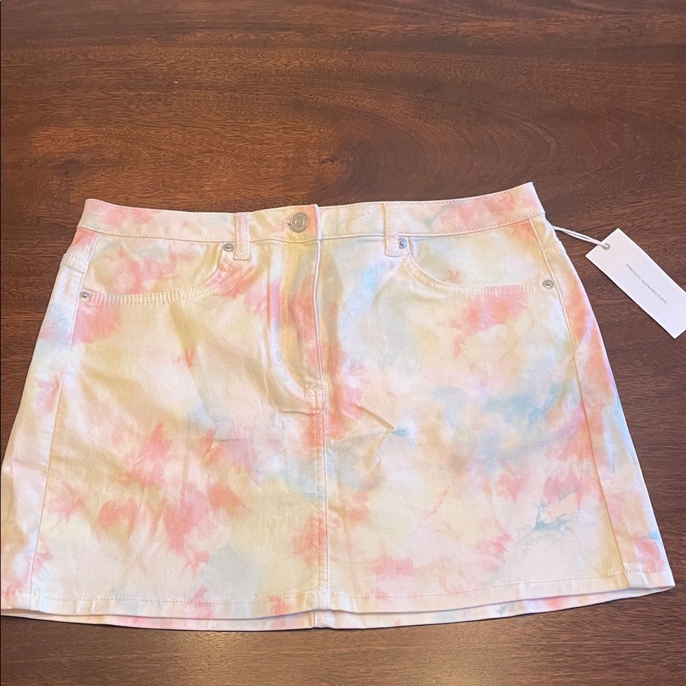 NWT French Connection Tie-Dye Mini Skirt